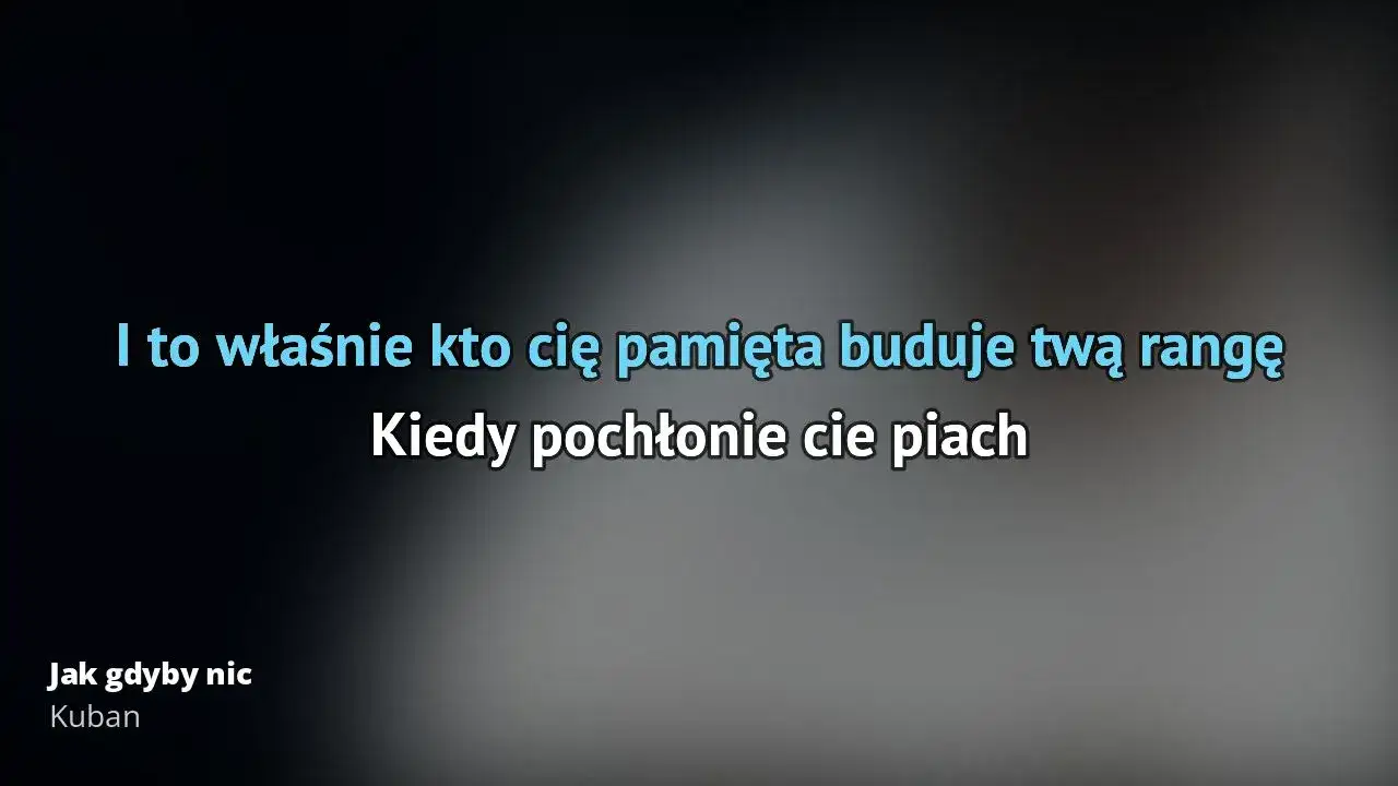 Tekst piosenki Kuban jak gdyby nic - poznaj każde słowo utworu