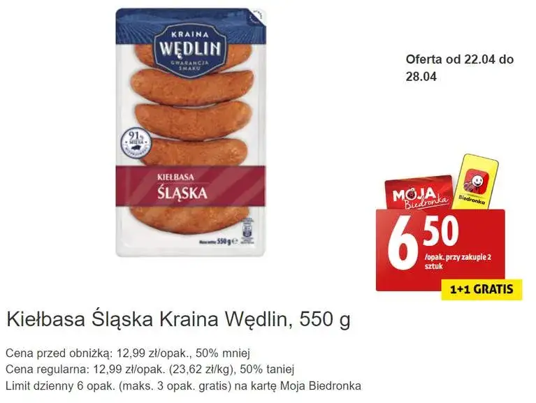 Kiełbasa śląska Biedronka cena - nie przepłacaj za zakupy!