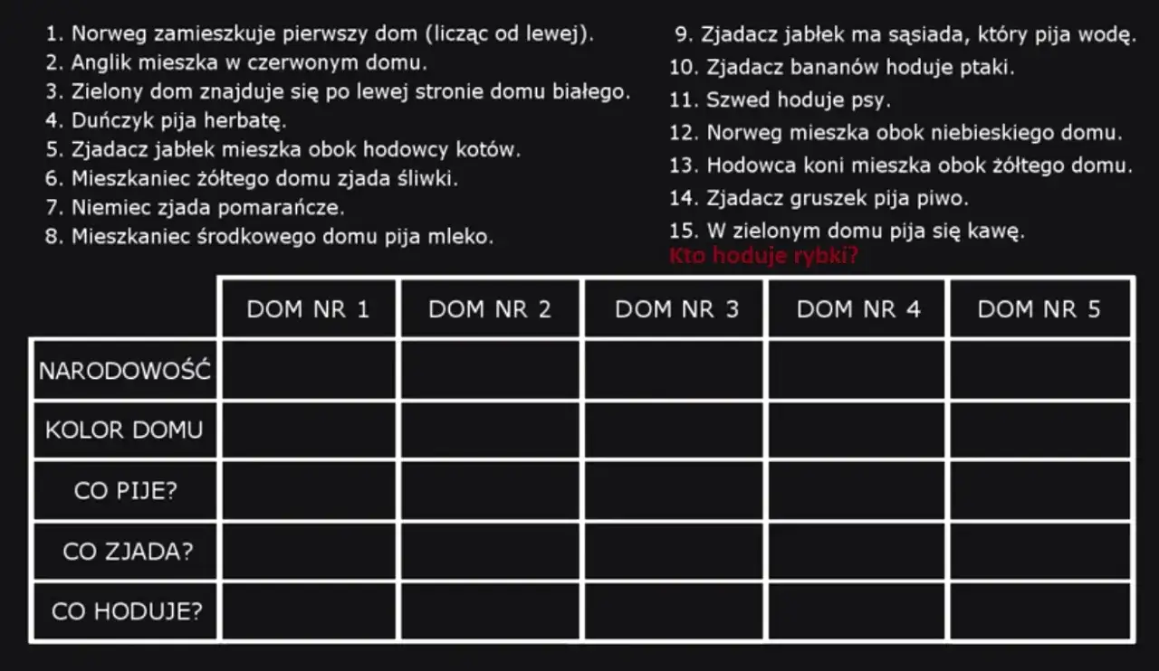 Rozwiązanie zagadki Einsteina o statkach: pełna treść i wyjaśnienie