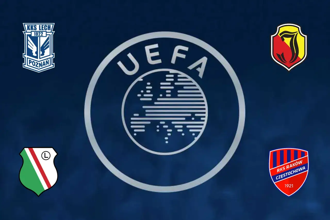 Herb Legii Warszawa, Lecha Poznań, Rakowa Częstochowa i Jagiellonii Białystok. Jakie są kluby piłki nożnej w Europie?