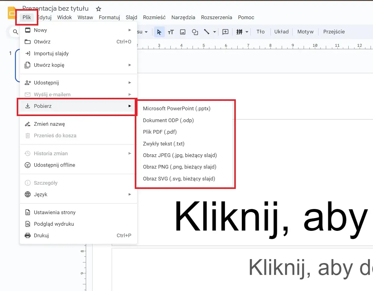 Jak przenieść prezentację Google na pendrive bez problemów z formatem
