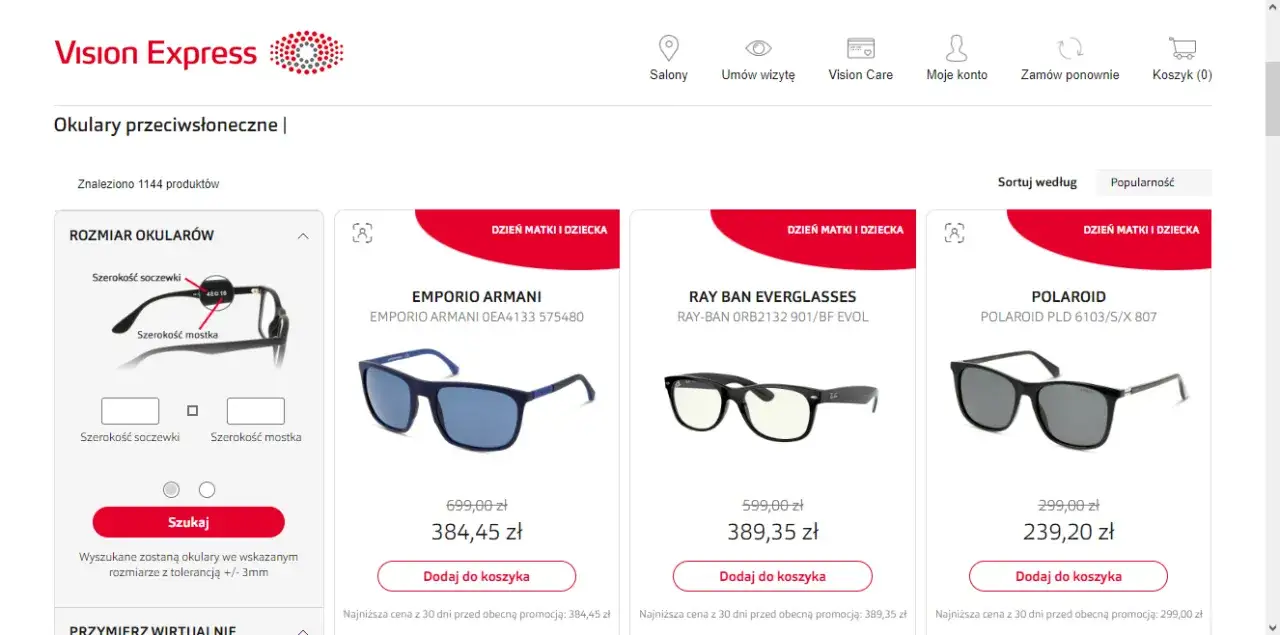 Vision Express ile lat tyle procent zniżki - zniżki, które Cię zaskoczą