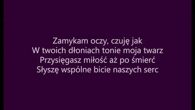 M jak miłość piosenka tekst - oficjalna wersja ze wszystkimi zwrotkami