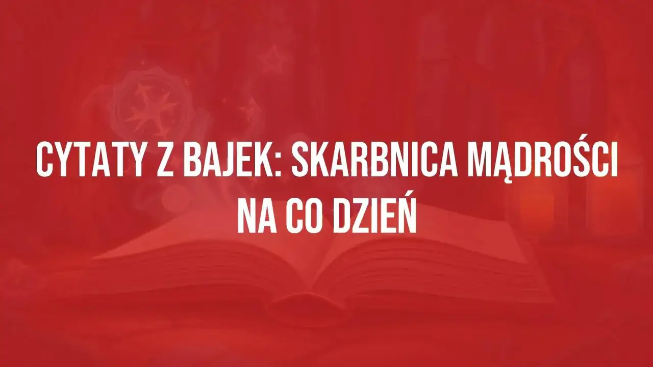 Cytaty z bajek: skarbnicą mądrości na co dzień. Otwarta księga symbolizuje wiedzę i inspirację płynącą z baśni.