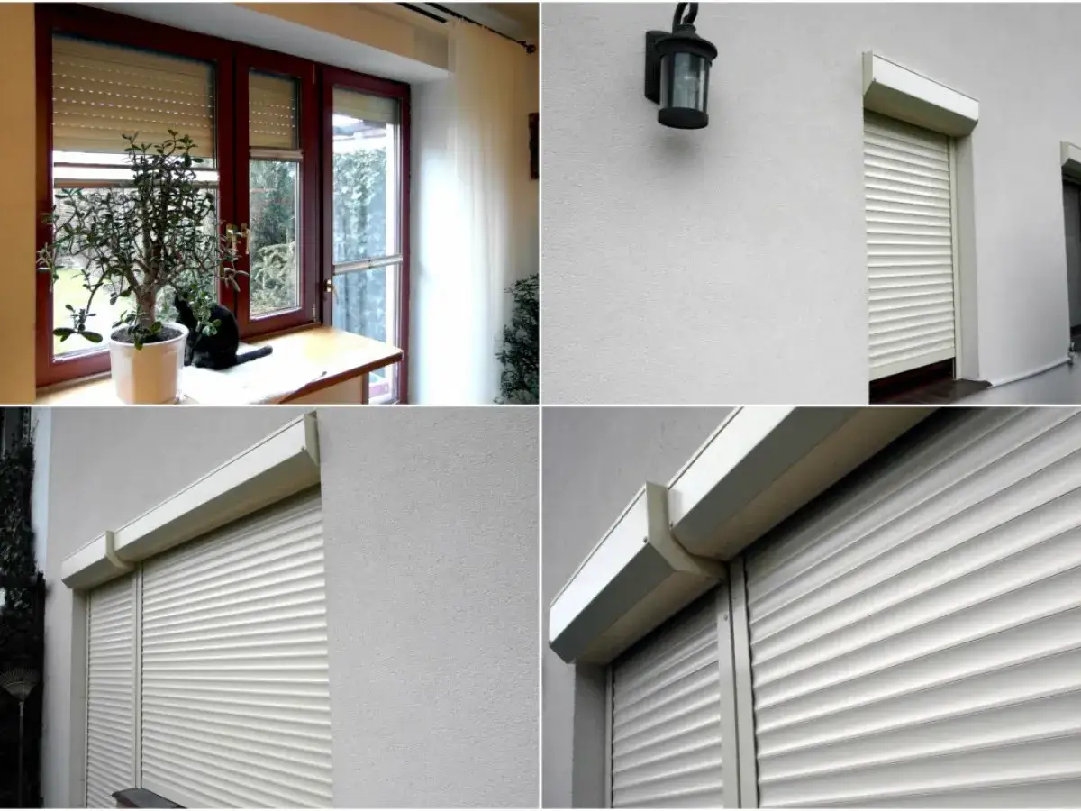 Zewnętrzna skrzynka rolety chroni okna przed słońcem i deszczem.