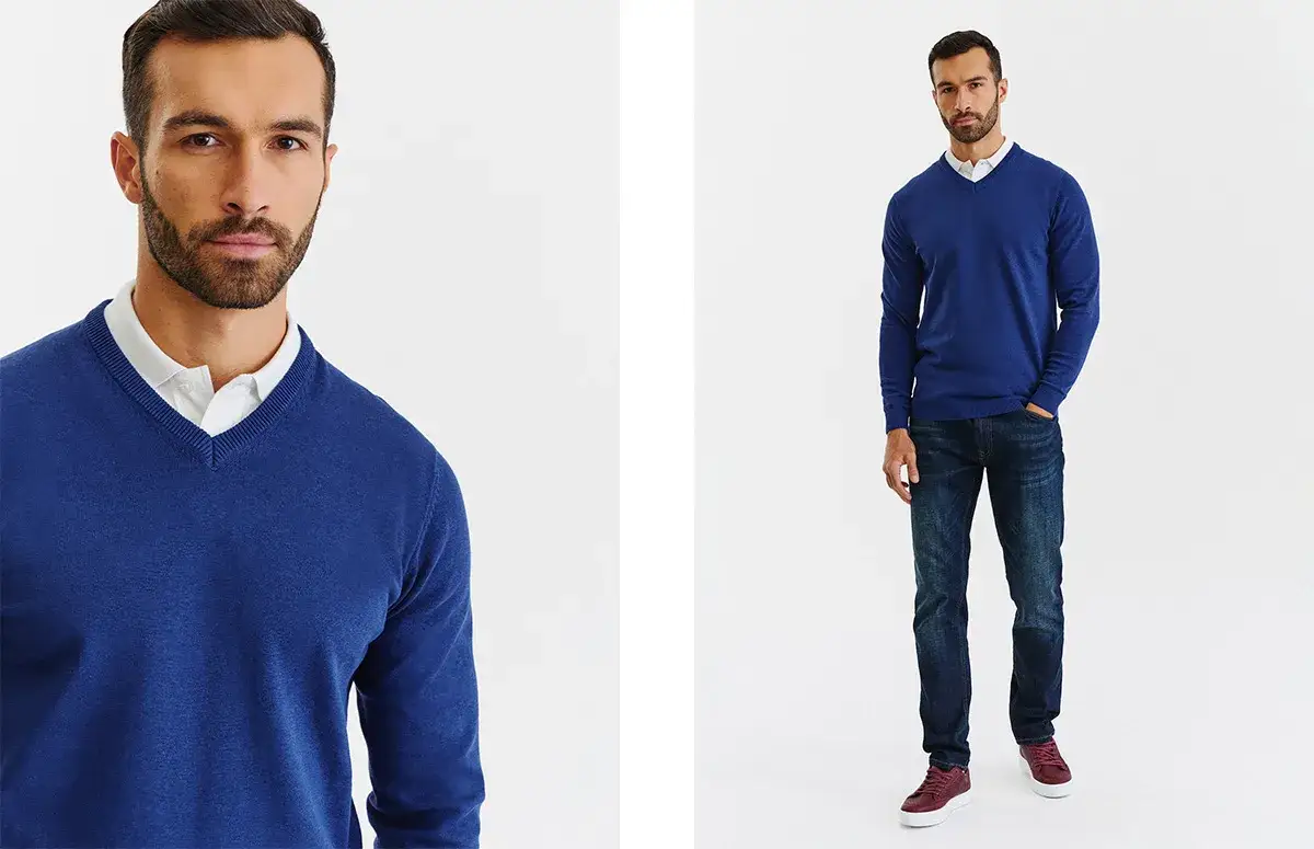 V-neck: Co pod sweter z dekoltem w serek? Sekrety stylizacji.