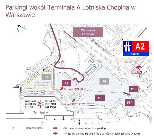 Jak dojechać na parking P2 lotnisko Chopina - uniknij problemów z parkowaniem