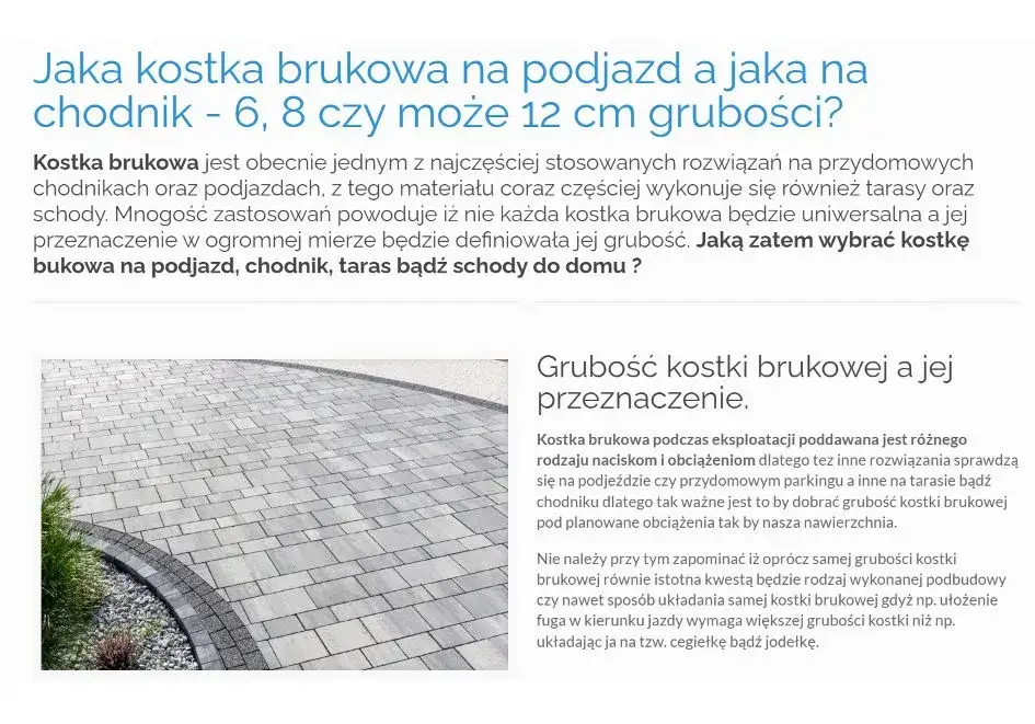 Jakiej grubości kostka na podjazd? Uniknij kosztownych błędów