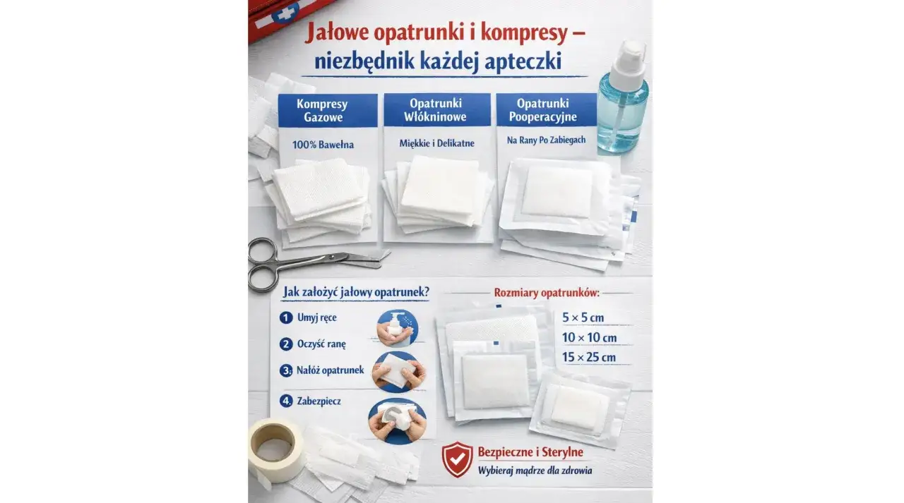 Jałowe opatrunki i kompresy – niezbędnik każdej apteczki