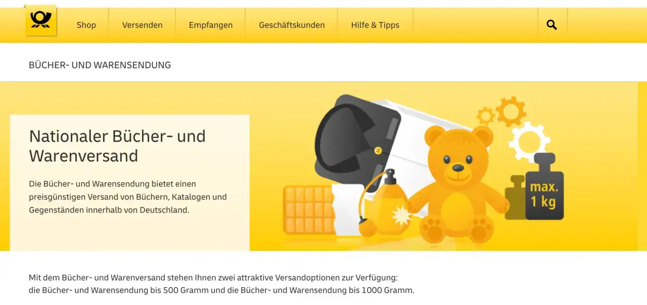 Illustration eines Teddybären, einer Parfümflasche und eines Pakets mit Gewichten.