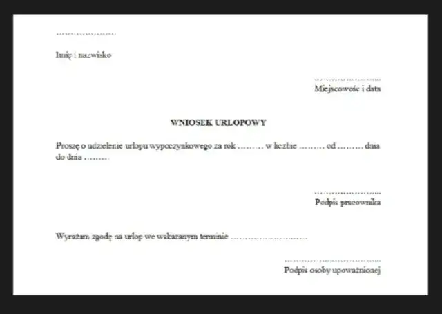 Urlop wypoczynkowy. Znasz zasady? Sprawdź wzór wniosku