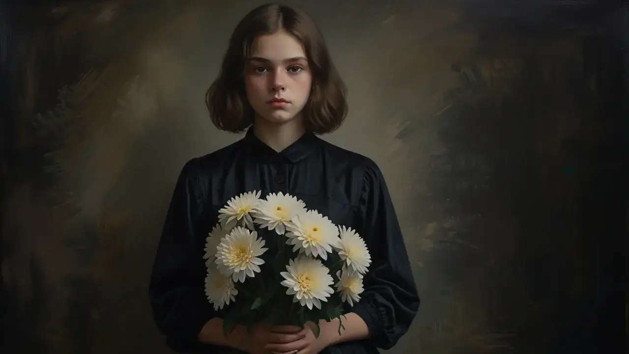 Dziewczynka z chryzantemami Boznańskiej: interpretacja obrazu