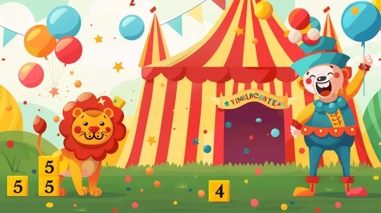 Kolorowanka z cyrkiem i cyframi: Połącz naukę liczenia z kreatywną zabawą