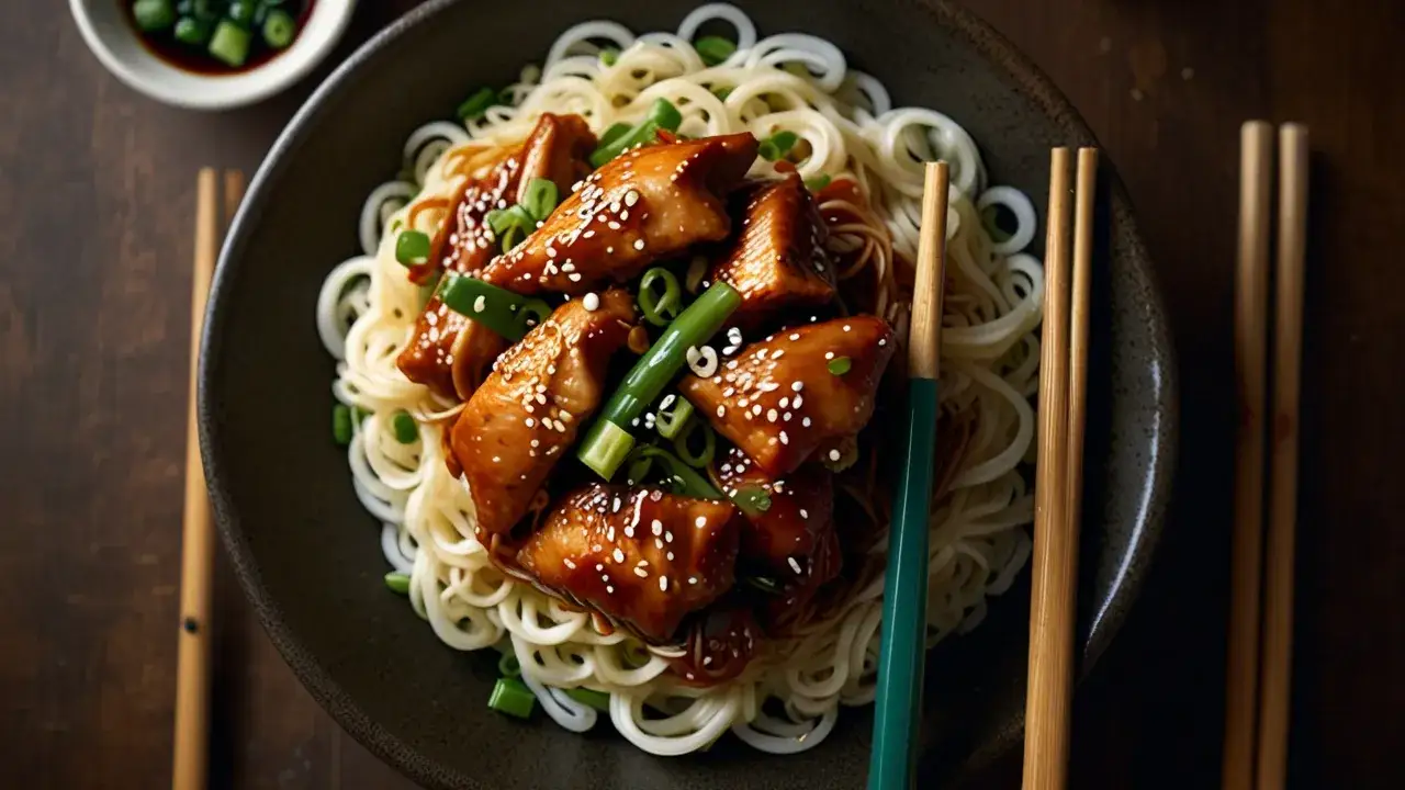 Makaron z sosem sojowym i kurczakiem: Pyszne i szybkie danie