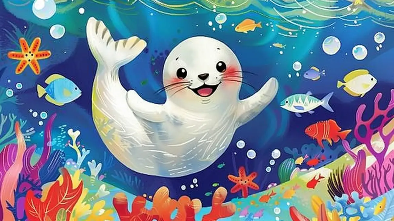 Urocza kolorowanka z foką do druku za darmo dla małych miłośników zwierząt