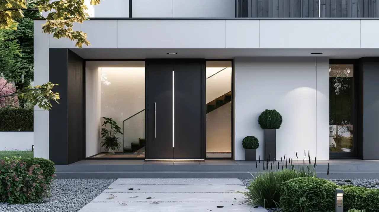 Drzwi zewnętrzne z dostawką antracyt - czy są modne?