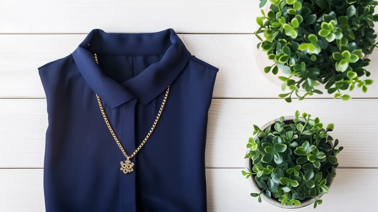 Granatowa bluzka z krótkim rękawem: klasyka w nowoczesnym wydaniu