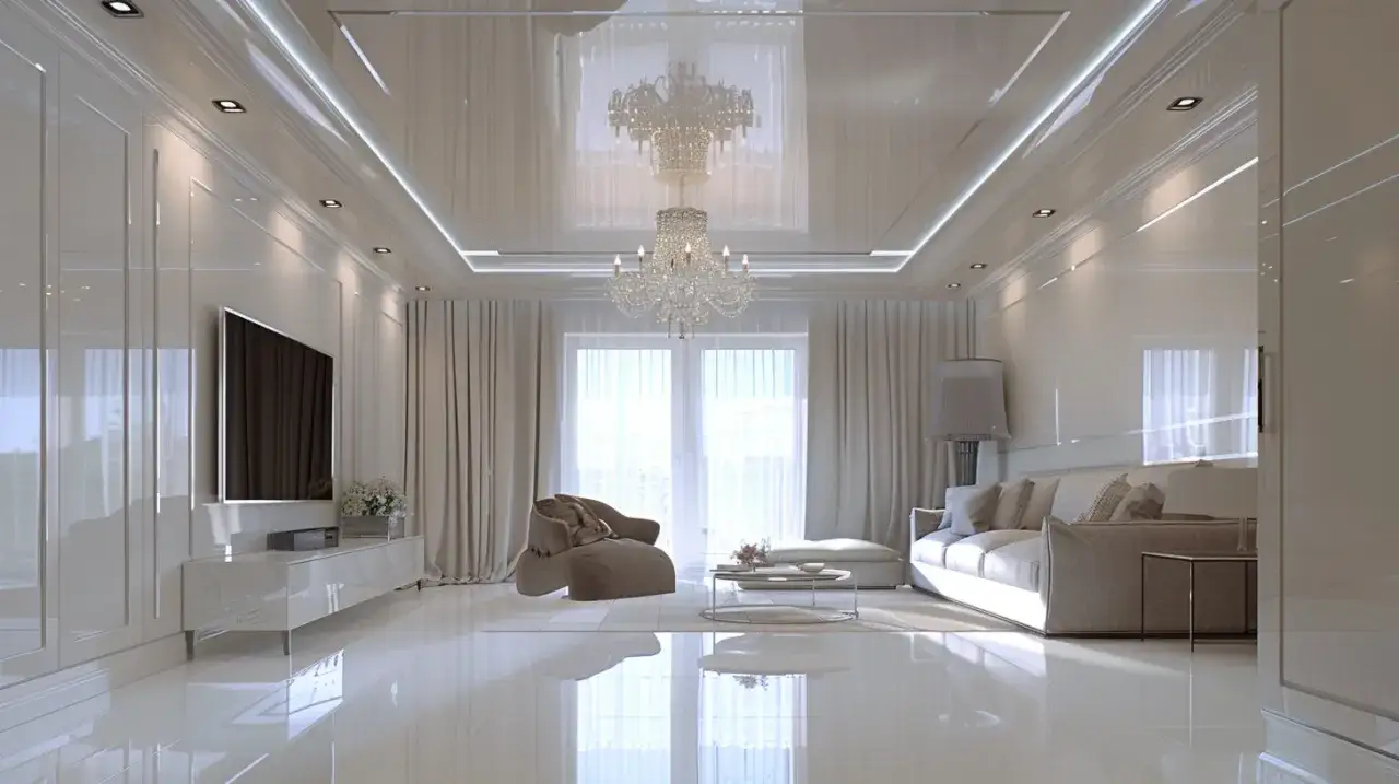 Panele sufitowe białe – Nowoczesne panele winylowe białego połysku