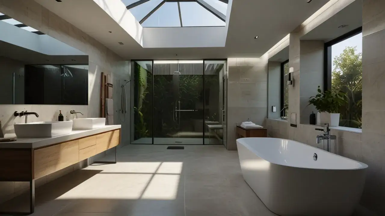 Łazienka z dużym oknem – Projektowanie, aranżacja i jak maksymalnie wykorzystać światło