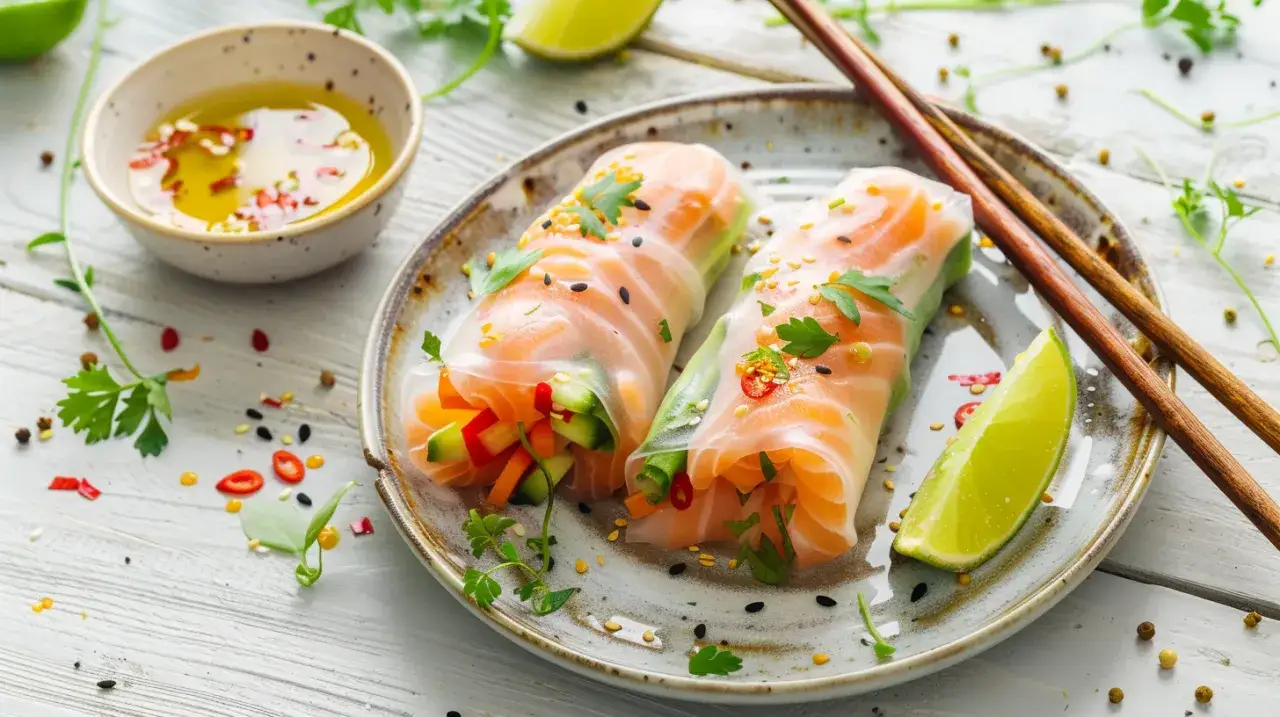 Spring rolls z łososiem: azjatycka przekąska w 15 minut gotowa!