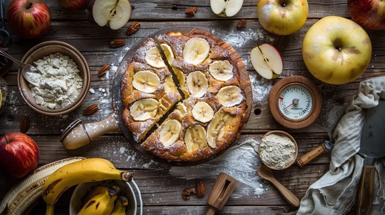 Szybkie ciasto z bananami i jabłkami: deser w 30 minut dla zabieganych