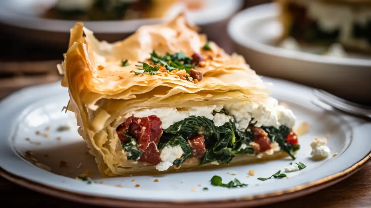 Tarta ze Szpinakiem Fetą i Suszonymi Pomidorami - Przepis