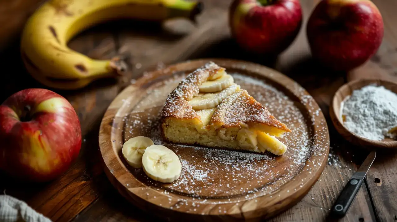 Ciasto z bananem i jabłkiem: Owocowy duet w puszystej formie. Pycha!