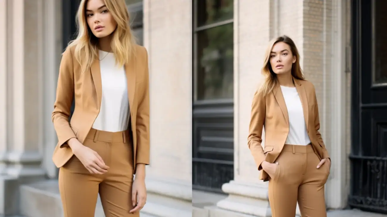 Odkryj Elegancką Marynarkę Karmelową Damską - Idealny Dodatek do Każdej Stylizacji