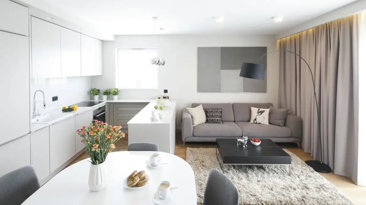 Jak urządzić małą kuchnię otwartą na salon: 10 sprytnych porad