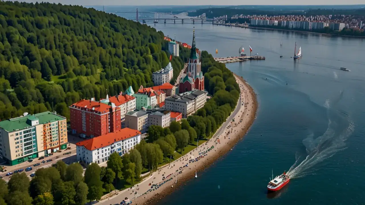 Panorama Gdyni z lotu ptaka: Kolejka na Kamienną Górę kusi widokami