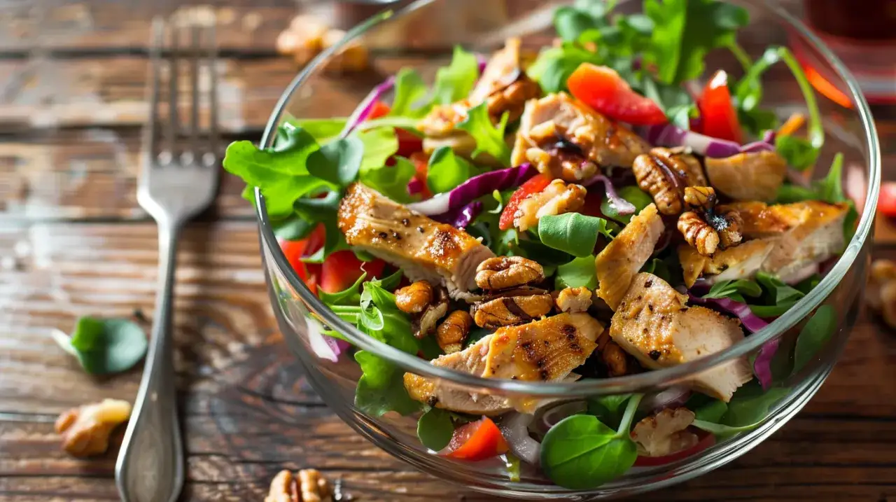Sałatka z orzechami i kurczakiem: Fit lunch do pracy na cały tydzień