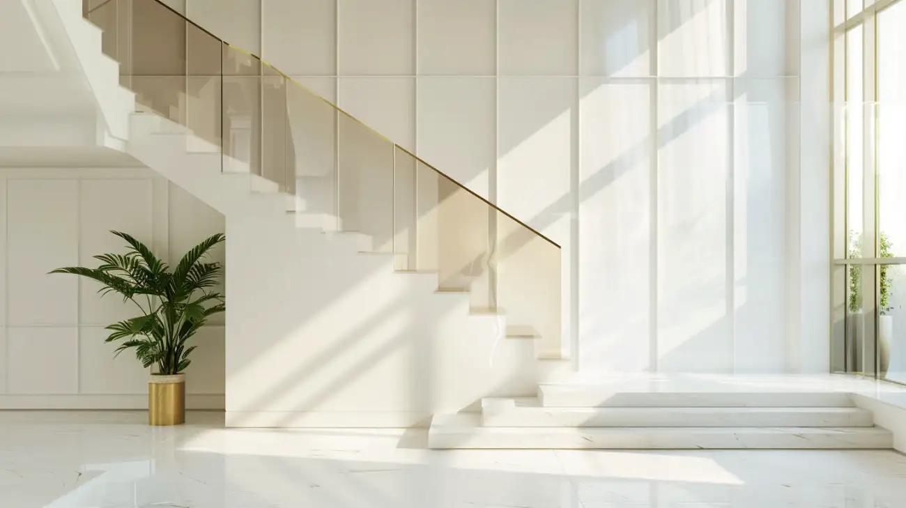 Nowoczesny design: Białe listwy schodowe w modnych aranżacjach