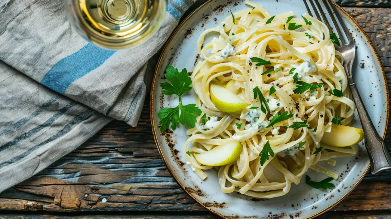 Makaron z gorgonzolą i gruszką: Włoska finezja na talerz