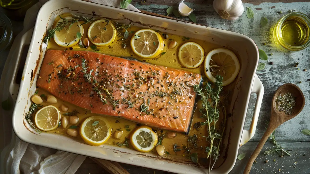 Jak upiec całego łososia w piekarniku: idealny przepis
