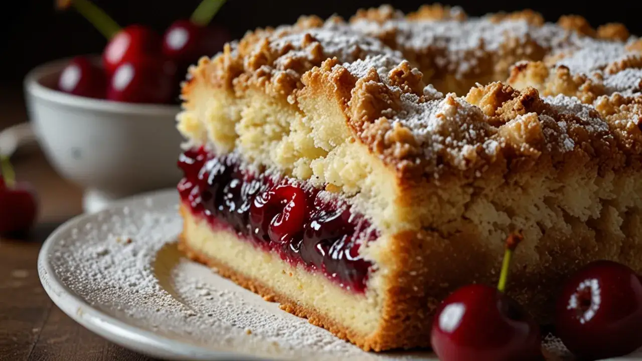 Jak zrobić drożdżowe ciasto z wiśniami i kruszonką? Prosty przepis