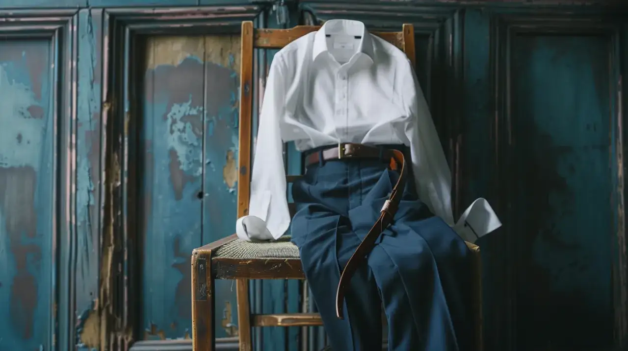 Granatowe spodnie z wysokim stanem - klasyka w nowej odsłonie