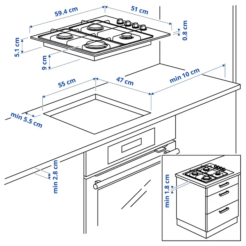 Wybór szafki pod płytę gazową - Jakie wymiary i materiały są najlepsze?