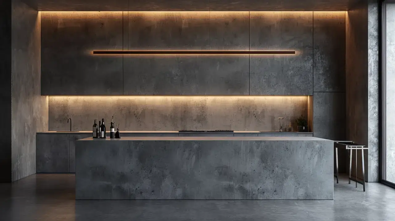 Beton architektoniczny w kuchni: nowoczesny styl i funkcjonalność