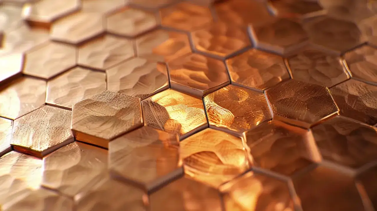 Dlaczego mozaika miedziana heksagon jest hitem w aranżacji wnętrz?
