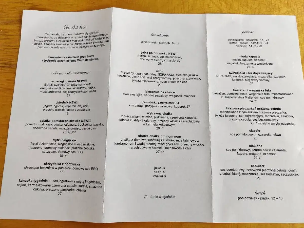 Menu w Cafe Bar Havana - poznaj pełną kartę dań kubańskiej restauracji