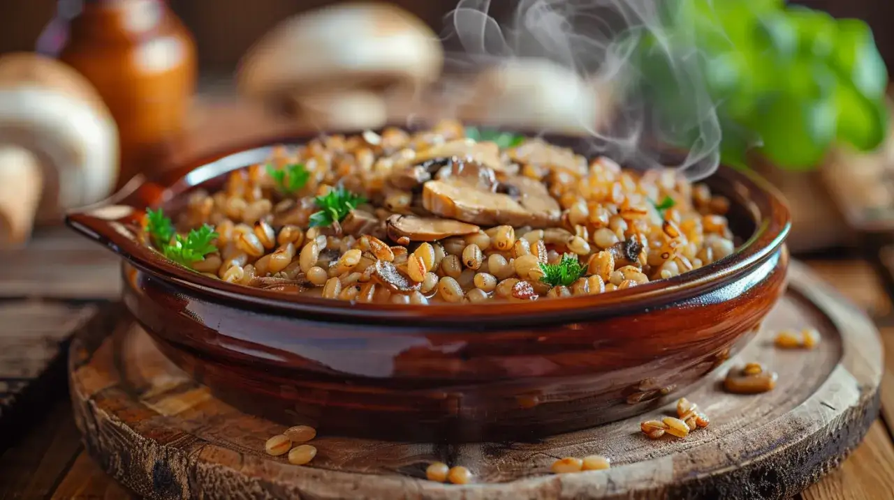 Zapiekanka z kaszy pęczak z pieczarkami i warzywami: Zdrowy obiad