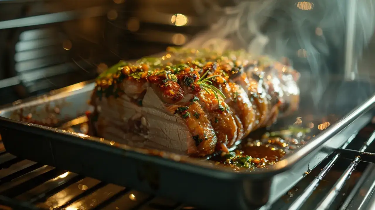 Karkówka w sosie miodowo-musztardowym pieczona w piekarniku - Przepis