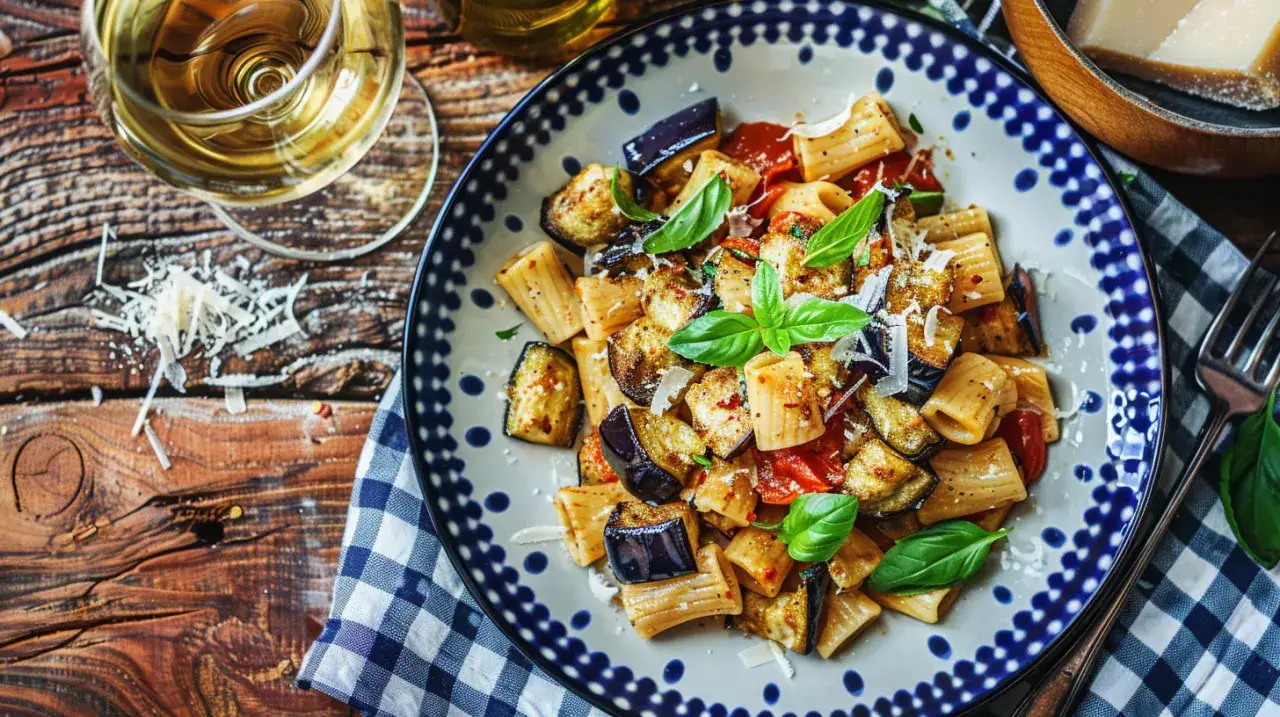 Śródziemnomorskie smaki: makaron z bakłażanem i cukinią w 20 minut