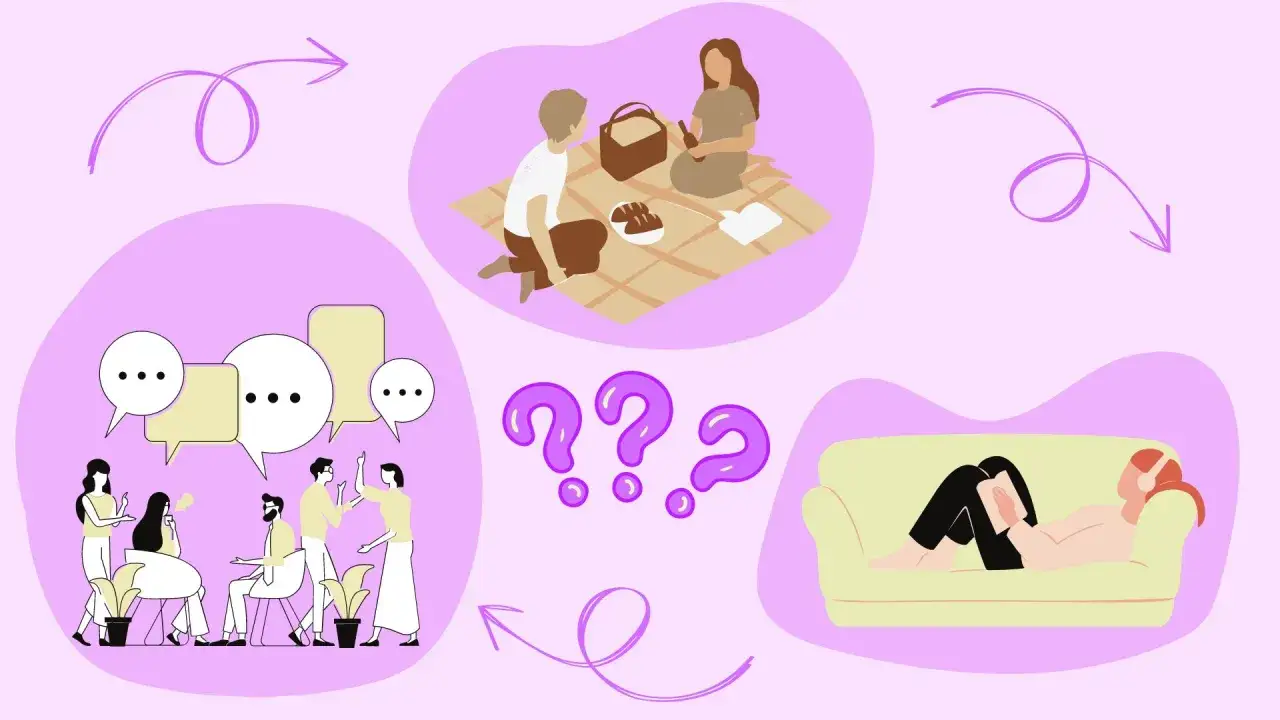 Związek introwertyka z ekstrawertykiem: piknik we dwoje, rozmowy w grupie, samotność i pytania.