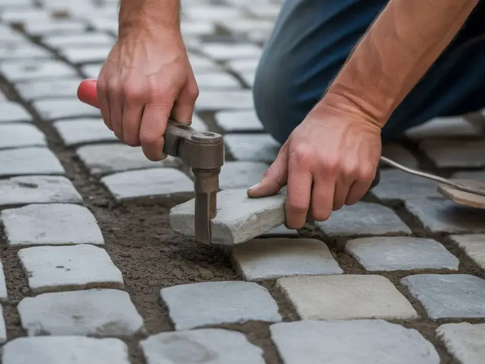 Jak wyciągnąć pojedynczą kostkę brukową bez uszkodzeń sąsiednich elementów