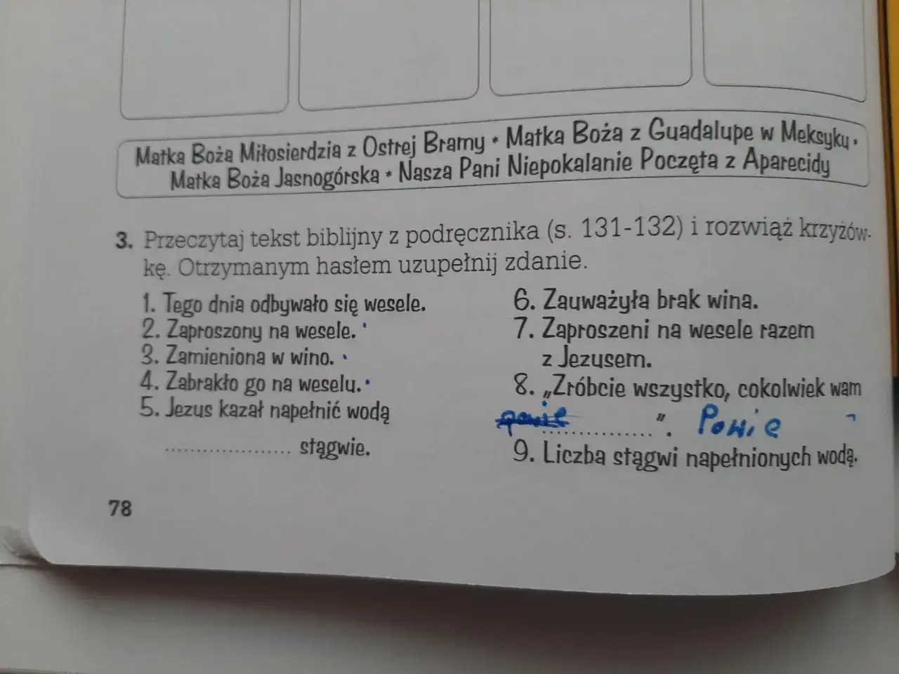 Odpowiedzi do ćwiczeń z podręcznika szczęśliwi którzy odkrywają piękno