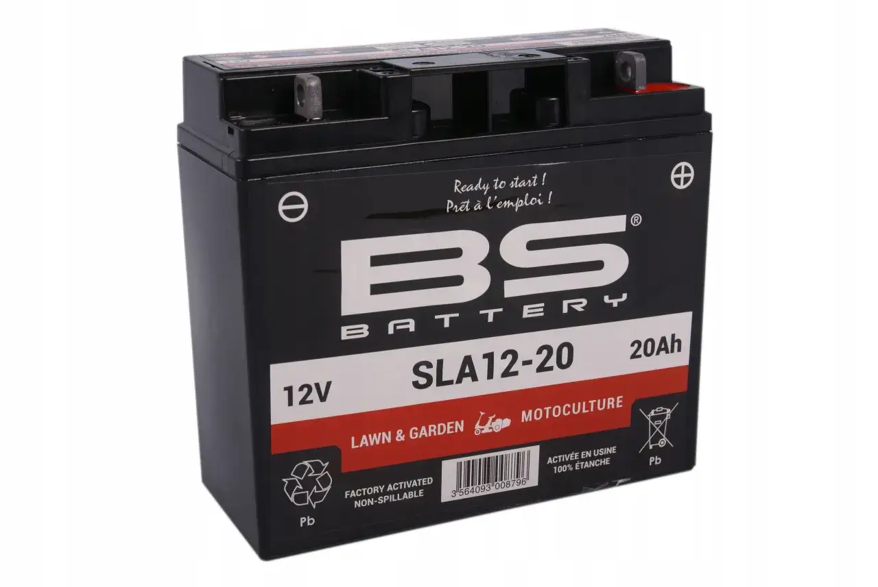 Akumulator BS SLA12-20 12V 20Ah do traktorka kosiarki. Czy żelowy czy zwykły? Ten jest "factory activated, non-spillable".
