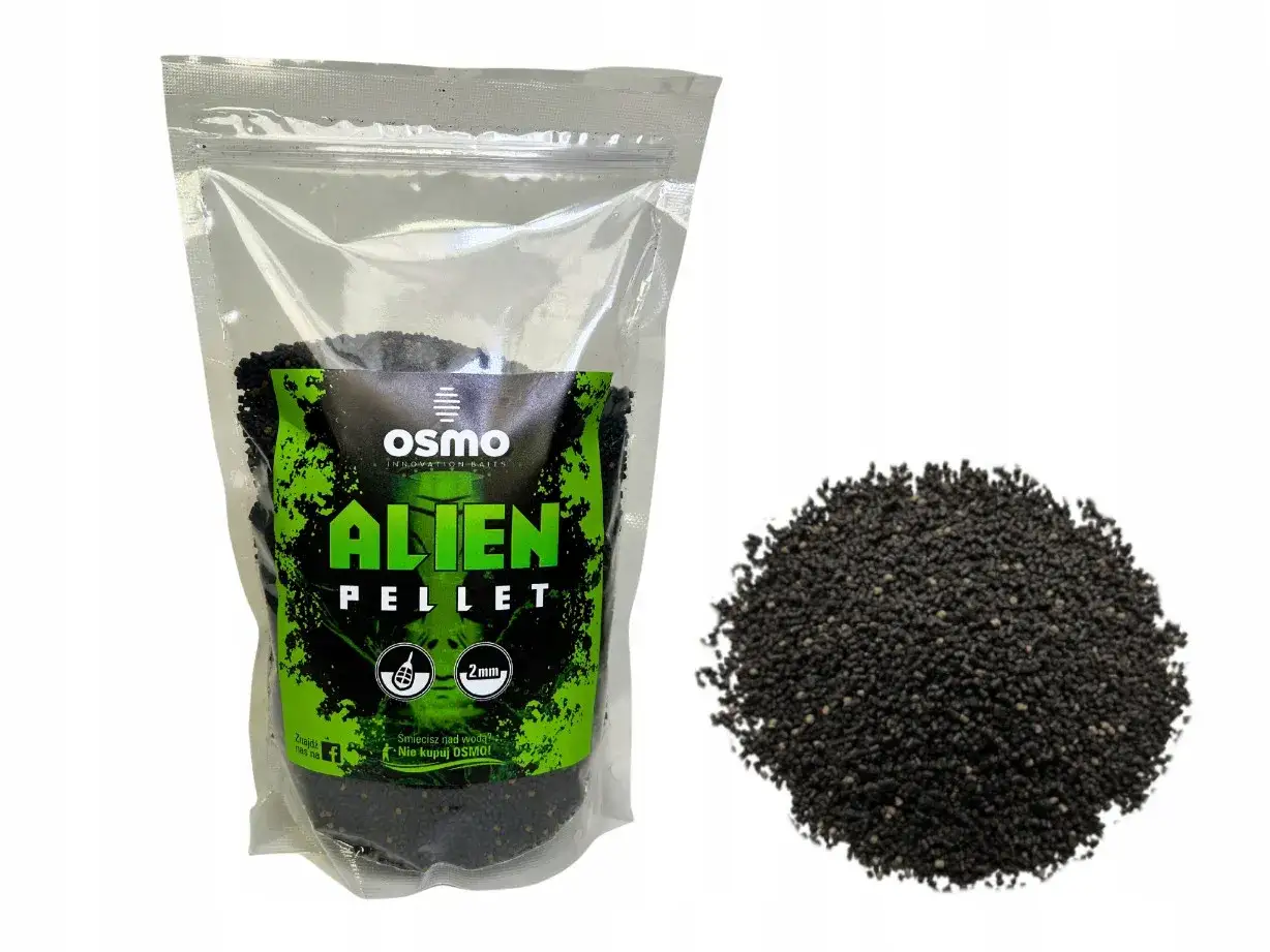 Osmo Alien Pellet – czarna zanęta wędkarska, która może zrewolucjonizować Twój ranking zanęt. Idealna na łowisko.