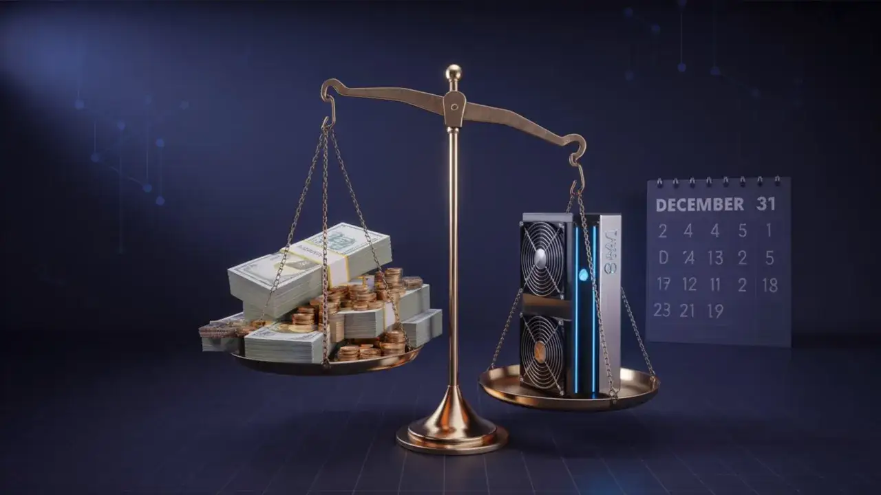 Waga szalkowa z pieniędzmi i koparkami do kryptowalut. Czy opłaca się inwestować w kryptowaluty?