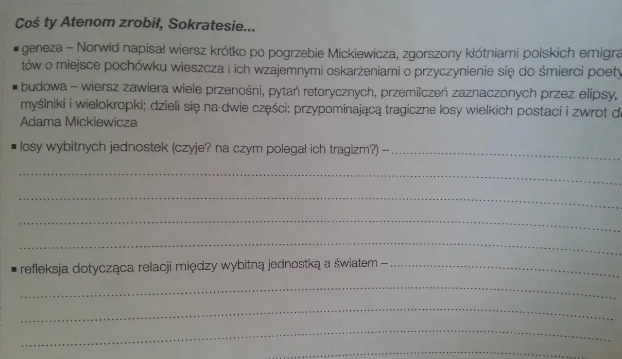 Coś ty Atenom zrobił, Sokratesie? Norwid i los geniusza